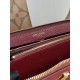 Best Replica YSL Saint Laurent Monogram Continental Zip Around Wallet Maroon Knockoff