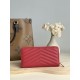 Best Replica YSL Saint Laurent Monogram Continental Zip Around Wallet Red Knockoff