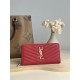 Best Replica YSL Saint Laurent Monogram Continental Zip Around Wallet Red Knockoff