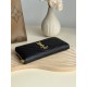 Best Replica YSL Saint Laurent Monogram Continental Zip Around Wallet Black and Gold Knockoff