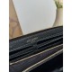 Best Replica YSL Saint Laurent Monogram Continental Zip Around Wallet Black and Gold Knockoff