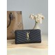 Best Replica YSL Saint Laurent Monogram Continental Zip Around Wallet Black and Gold Knockoff