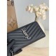 Best Replica YSL Saint Laurent Monogram Continental Zip Around Wallet Black and Silver Knockoff