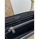 Best Replica YSL Saint Laurent Monogram Continental Zip Around Wallet Black and Silver Knockoff