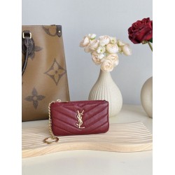 Best Replica YSL Saint Laurent Cassandre Matelassé Zip Around Card Holder YSL Saint Laurent Fragments Red Knockoff