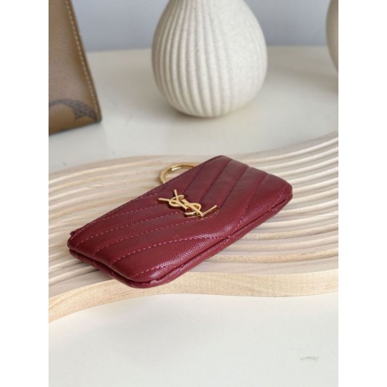 Best Replica YSL Saint Laurent Cassandre Matelassé Zip Around Card Holder YSL Saint Laurent Fragments Red Knockoff