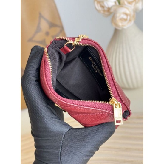 Best Replica YSL Saint Laurent Cassandre Matelassé Zip Around Card Holder YSL Saint Laurent Fragments Red Knockoff