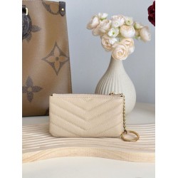 Best Replica YSL Saint Laurent Cassandre Matelassé Fragments Zip Around Card Holder Apricot Knockoff