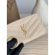 Best Replica YSL Saint Laurent Cassandre Matelassé Fragments Zip Around Card Holder Apricot Knockoff