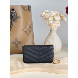 Best Replica YSL Saint Laurent Cassandre Matelassé Fragments Zip Around Card Holder Black and Gold Knockoff