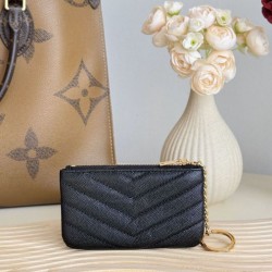 Best Replica YSL Saint Laurent Cassandre Matelassé Fragments Zip Around Card Holder Black and Gold Knockoff