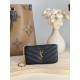 Best Replica YSL Saint Laurent Cassandre Matelassé Fragments Zip Around Card Holder Black and Gold Knockoff