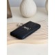 Best Replica YSL Saint Laurent Cassandre Matelassé Fragments Zip Around Card Holder Black and Silver Knockoff