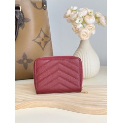 Best Replica YSL Saint Laurent Cassandre Matelassé Compact Wallet Red Knockoff