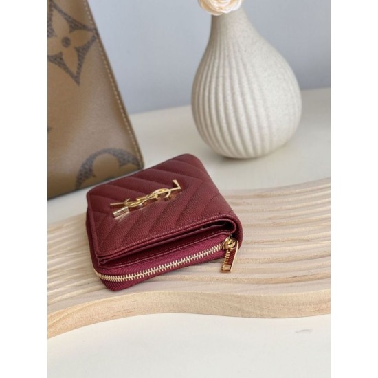 AAAAA Fake YSL Saint Laurent Cassandre Matelassé Compact Wallet Red Dupe Best Replica YSL Saint Laurent Cassandre Matelassé Compact Wallet Red Knockoff