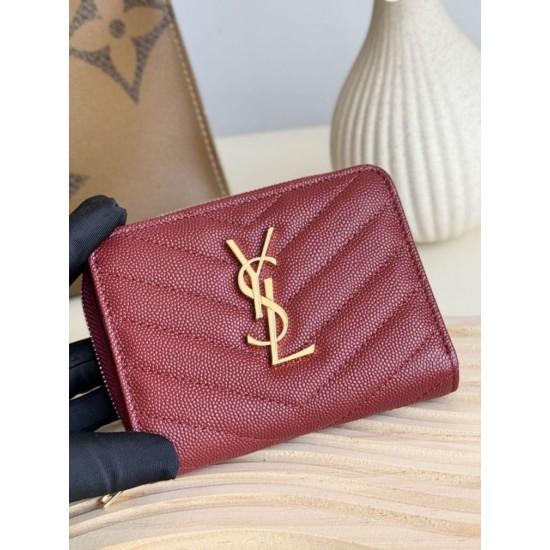 AAAAA Fake YSL Saint Laurent Cassandre Matelassé Compact Wallet Red Dupe Best Replica YSL Saint Laurent Cassandre Matelassé Compact Wallet Red Knockoff