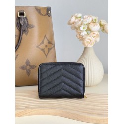 Best Replica YSL Saint Laurent Cassandre Matelassé Compact Wallet Black Knockoff