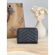 Best Replica YSL Saint Laurent Cassandre Matelassé Compact Wallet Black Knockoff