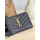 Best Replica YSL Saint Laurent Cassandre Matelassé Compact Wallet Black Knockoff