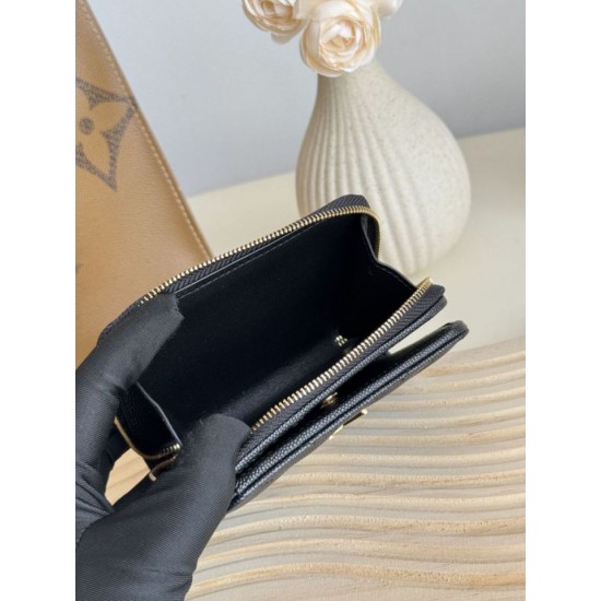 Best Replica YSL Saint Laurent Cassandre Matelassé Compact Wallet Black Knockoff