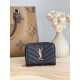Best Replica YSL Saint Laurent Cassandre Matelassé Compact Wallet Black Knockoff