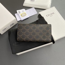 Best Replica Celine Large Canvas Wallet with Triumph Clasp Knockoff