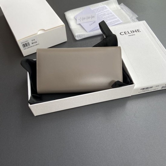 Best Replica Celine Large Triomphe Wallet Pebbles Knockoff