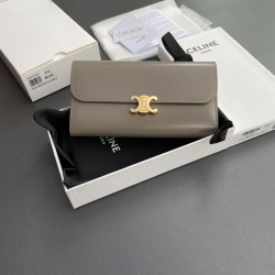 Best Replica Celine Large Triomphe Wallet Pebbles Knockoff