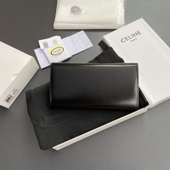 Best Replica Celine Large Triomphe Wallet Black Knockoff