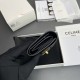 Best Replica CELINE 16 Small Tri-Fold Wallet Satin Calfskin Black Knockoff