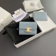 Best Replica Celine Compact Wallet with Triomphe Coin Case Blue Knockoff
