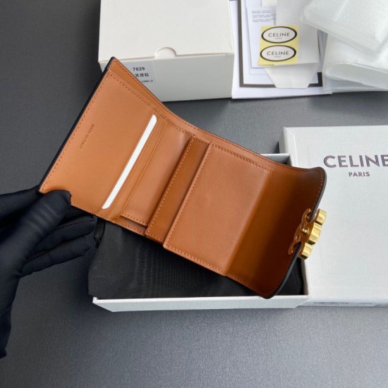 Best Replica Celine Small Flap Wallet Triomphe Calfskin Knockoff