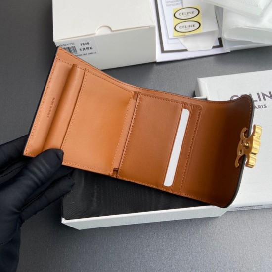 Best Replica Celine Small Flap Wallet Triomphe Calfskin Knockoff