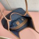 Fake Miu Miu Ivy denim shoulder bag with leather trim 5BG231 Blue Clone