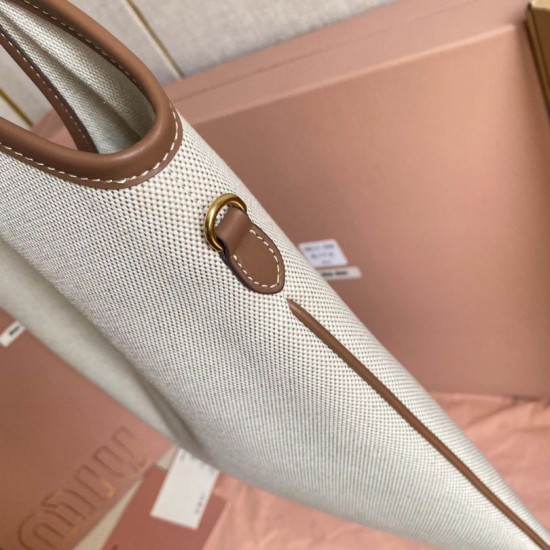 Replica Miu Miu Ivy denim shoulder bag with leather trim 5BG231 White Knockoff Fake Miu Miu Ivy denim shoulder bag with leather trim 5BG231 White Clone