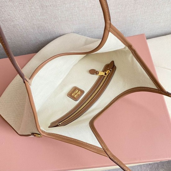 Replica Miu Miu Ivy denim shoulder bag with leather trim 5BG231 White Knockoff Fake Miu Miu Ivy denim shoulder bag with leather trim 5BG231 White Clone