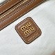Fake Miu Miu Ivy canvas tote bag 5BG231 navy blue with white stripes Clone