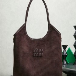 Fake Miu Miu Ivy corduroy shoulder bag/hobo 5BG231 Clone