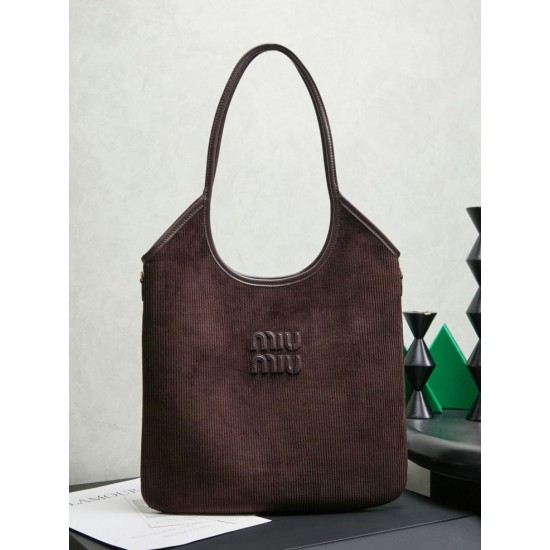 Fake Miu Miu Ivy corduroy shoulder bag/hobo 5BG231 Clone