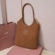 Fake Miu Miu Ivy corduroy shoulder bag/hobo 5BG231 Brown Clone