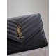 Replica YSL Saint Laurent Grain De Poudre Matelassé Chevron Envelope clutch bag black Knockoff Fake YSL Saint Laurent Grain De Poudre Matelassé Chevron Envelope clutch bag black Clone