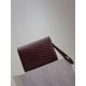 Fake YSL Saint Laurent Grain De Poudre Matelassé Chevron Envelope clutch bag burgundy Clone