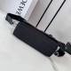 Fake Miu Miu Ivy LOEWE Mini Flex canvas and suede shoulder bag brown/black Clone