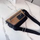 Fake Miu Miu Ivy LOEWE Mini Flex canvas and suede shoulder bag brown/black Clone