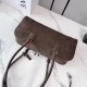 Fake Loewe Amazona 31 grained nubuck leather shoulder bag brown Clone