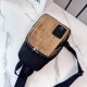 Fake Loewe Flex canvas and suede shoulder bags brown/black Clone