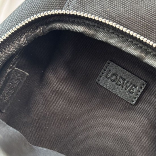 Fake Loewe Flex canvas and suede shoulder bags brown/black Clone