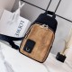 Fake Loewe Flex canvas and suede shoulder bags brown/black Clone