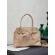 Fake Miu Miu Adventure leather tote bag creamy white Clone