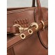 Fake Miu Miu Adventure leather tote bag brown 5BA292 Clone